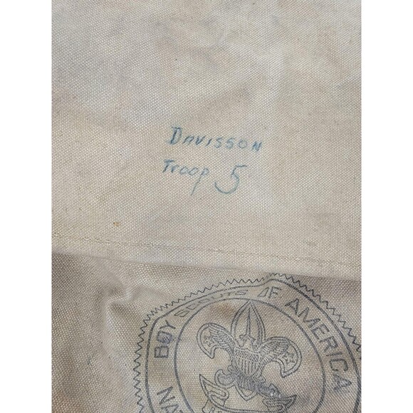 Vintage Boy Scouts of America National Council Canvas Leather Backpack Rustic - Picture 3 of 16